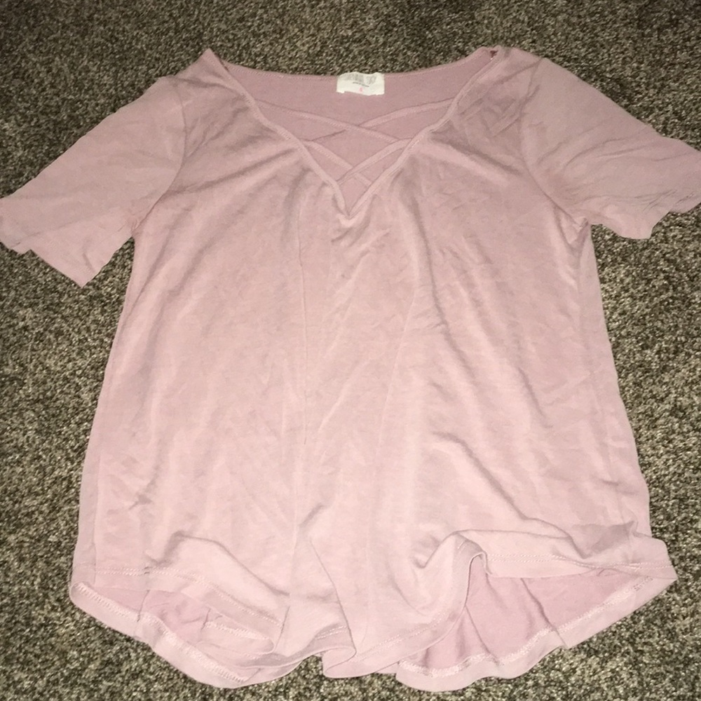 Criss-Cross V-neck Top